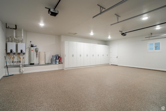 2889 E 1400 S, St George, UT 84790 - garage with a garage door opener, baseboards, and water heater