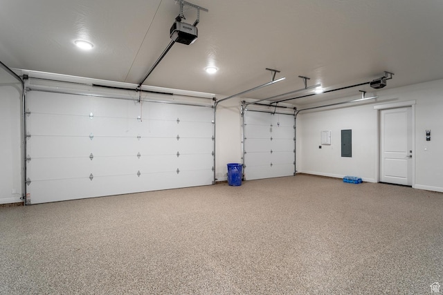 2889 E 1400 S, St George, UT 84790 - garage featuring a garage door opener and electric panel
