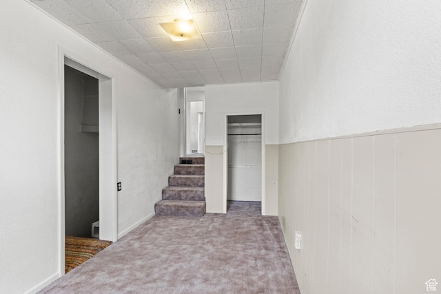 180 S 300 E, Logan, UT 84321 - interior space with carpet, wainscoting, and stairs