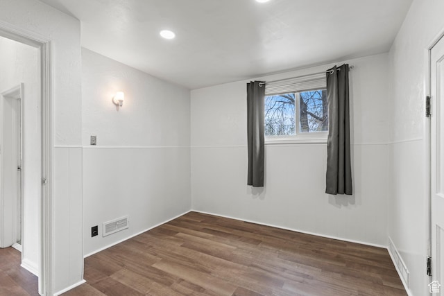180 S 300 E, Logan, UT 84321 - unfurnished room featuring recessed lighting, visible vents, and wood finished floors