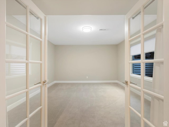 2219 E Fair Winns Ln, Draper, UT 84020 - empty room with carpet flooring, french doors, baseboards, and visible vents