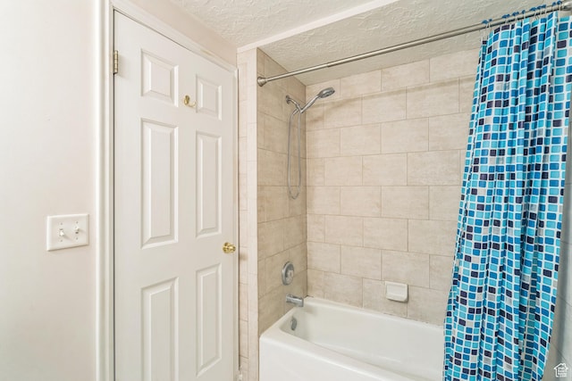 8046 W Harker Canyon Dr, Magna, UT 84044 - full bathroom with shower / tub combo and a textured ceiling