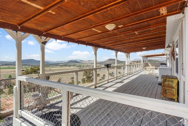 706 E Cottontail Rd, Central, UT 84722 - wooden terrace featuring a mountain view