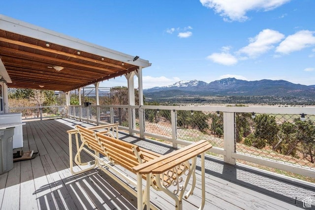 706 E Cottontail Rd, Central, UT 84722 - wooden terrace with a mountain view