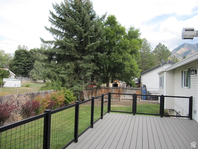 45 River Circle Dr, Logan, UT 84321 - wooden deck featuring a yard and a fenced backyard