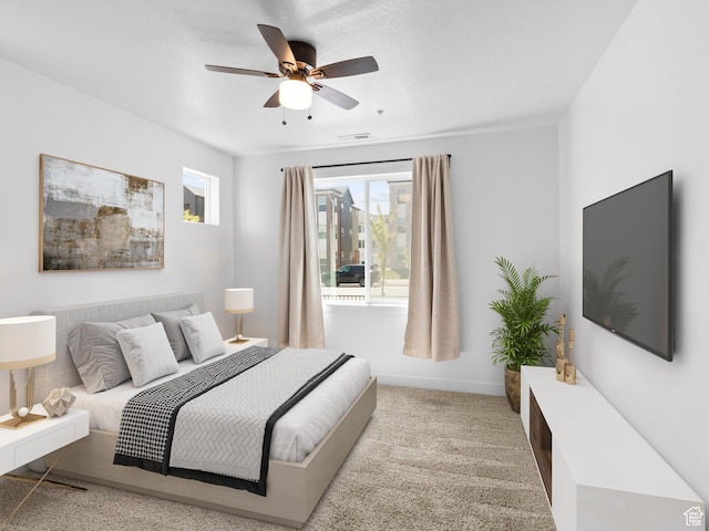 3679 W 1530 N Unit 102, Lehi, UT 84043 - carpeted bedroom featuring visible vents, baseboards, and a ceiling fan