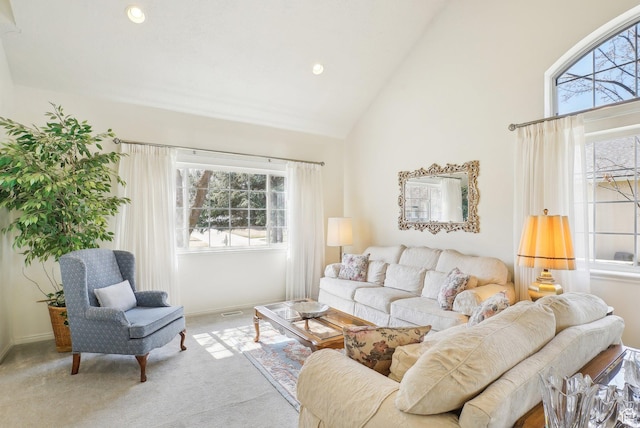 1367 W Settlement Dr, Park City, UT 84098 - living area with a healthy amount of sunlight, recessed lighting, baseboards, and carpet floors