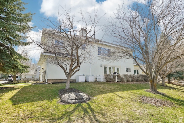 1367 W Settlement Dr, Park City, UT 84098 - exterior space with a yard and stucco siding