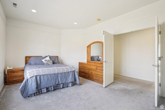 1367 W Settlement Dr, Park City, UT 84098 - bedroom with recessed lighting, carpet flooring, visible vents, and baseboards
