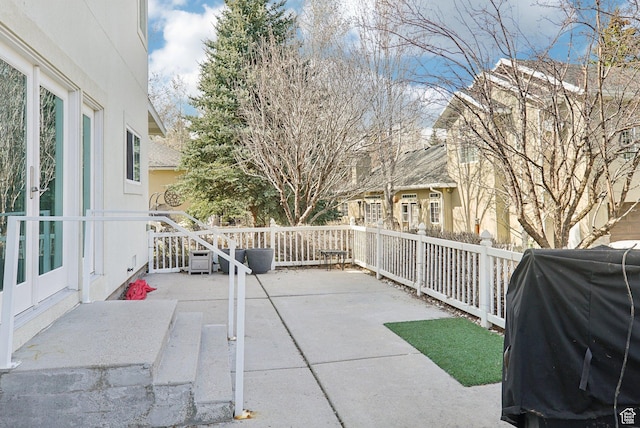 1367 W Settlement Dr, Park City, UT 84098 - view of patio with grilling area and fence