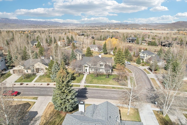 1367 W Settlement Dr, Park City, UT 84098 - drone / aerial view with a mountain view and a residential view