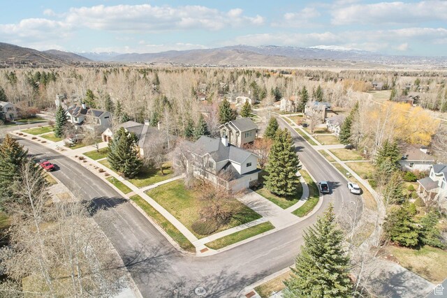 1367 W Settlement Dr, Park City, UT 84098 - bird's eye view featuring a mountain view and a residential view