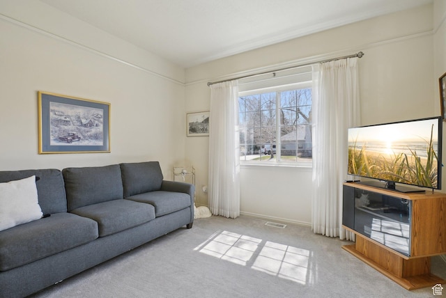 1367 W Settlement Dr, Park City, UT 84098 - carpeted living room with baseboards and visible vents