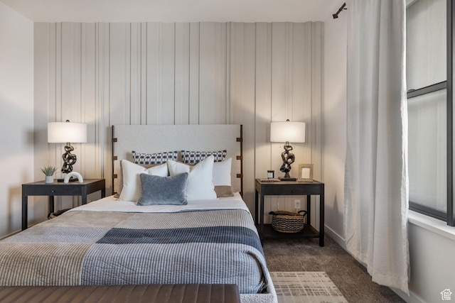 bedroom with carpet floors