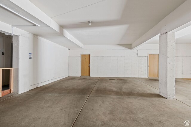 view of parking garage