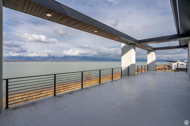 1582 S Wiltshire Ln, Saratoga Springs, UT 84045 - view of patio / terrace with a water view