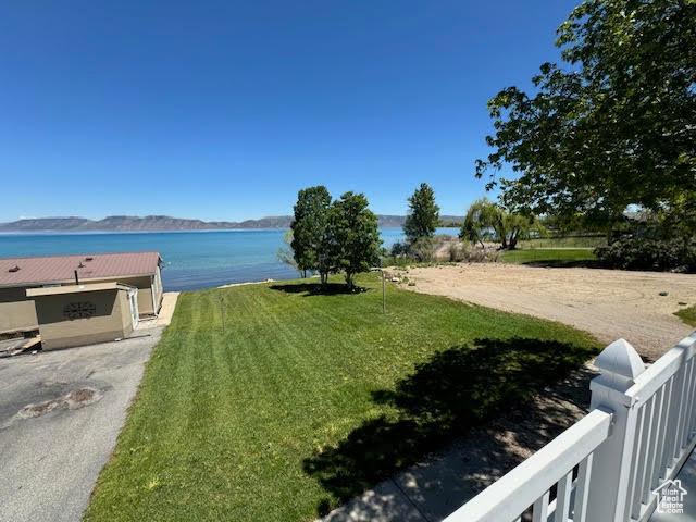 1640 S Bear Lake Blvd, Garden City, UT 84028 - view of grassy yard with a water view