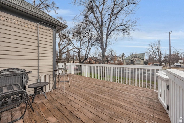deck featuring a residential view