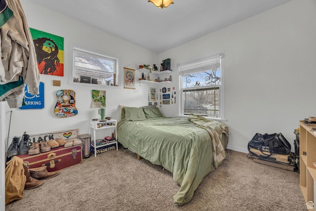 view of carpeted bedroom