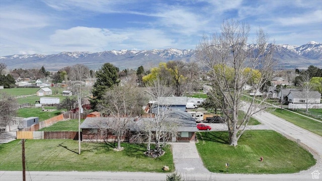 95 S 200 W, Lewiston, UT 84320 - view of home's community with a yard, a mountain view, fence, and a residential view
