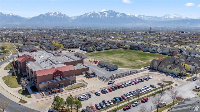 aerial view featuring a mountain view