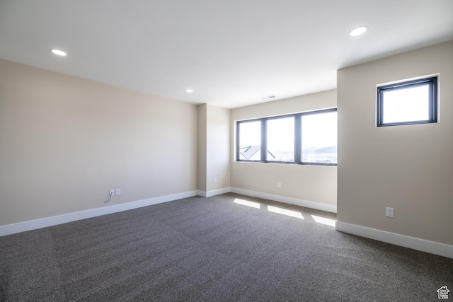 2899 E Lake Dr, Eagle Mountain, UT 84005 - carpeted empty room featuring recessed lighting, visible vents, and baseboards