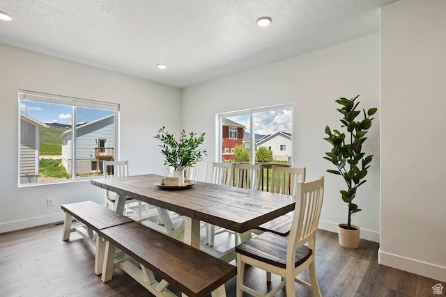 2250 S Beachcomber Ln, Garden City, UT 84028 - dining space with recessed lighting, baseboards, dark wood-style floors, and a wealth of natural light