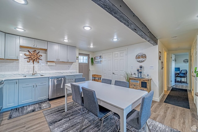 524 Westwood Ave, Moab, UT 84532 - dining space with light wood-style flooring, recessed lighting, and baseboards