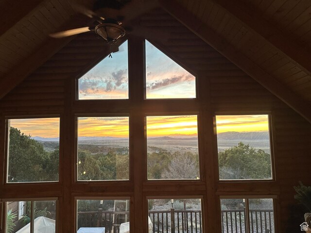 1741 S Red Canyon Dr, Parowan, UT 84761 - room details featuring a mountain view and a ceiling fan