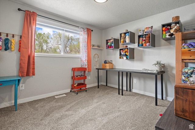 1308 Gilman Dr, Layton, UT 84040 - interior space featuring visible vents, carpet, baseboards, and a textured ceiling