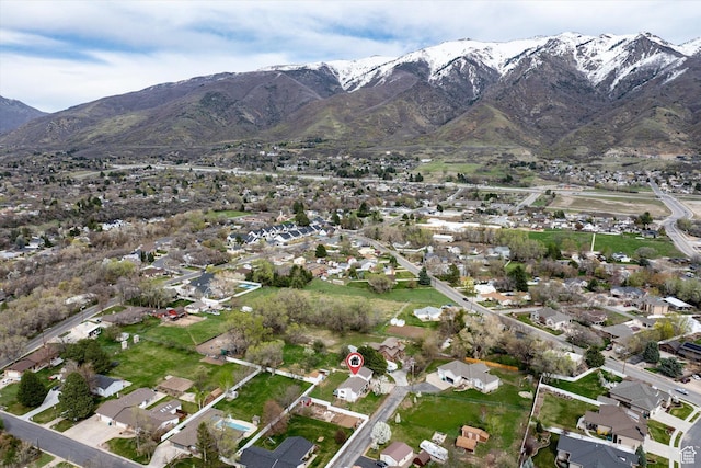 1308 Gilman Dr, Layton, UT 84040 - aerial view with a residential view and a mountain view