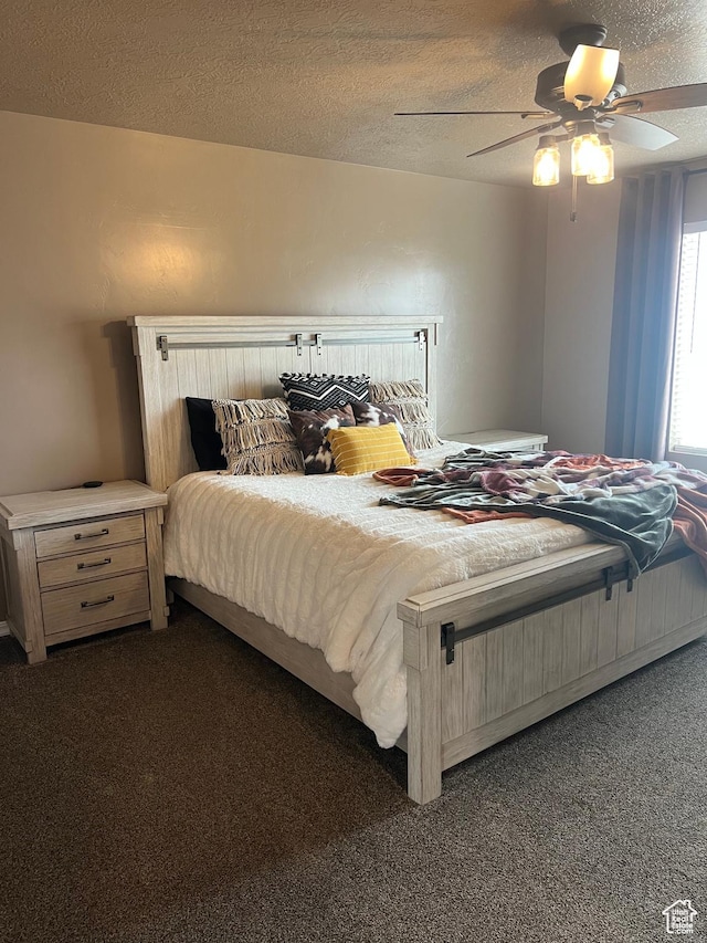 247 N 300 E, Fairview, UT 84629 - carpeted bedroom featuring a textured ceiling and ceiling fan
