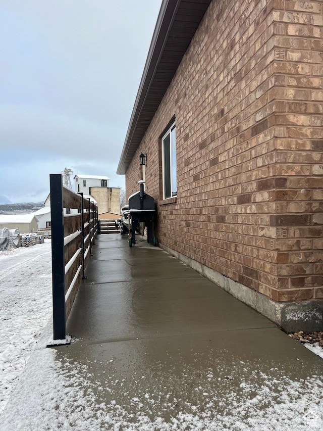 247 N 300 E, Fairview, UT 84629 - view of snowy exterior with brick siding