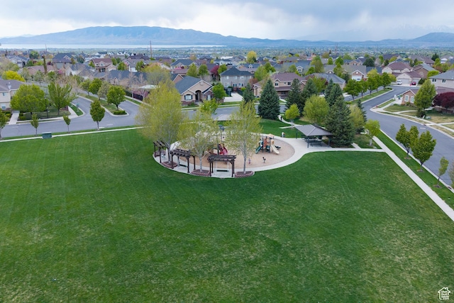 10716 N Hayes Cir, Cedar Hills, UT 84062 - bird's eye view with a mountain view and a residential view