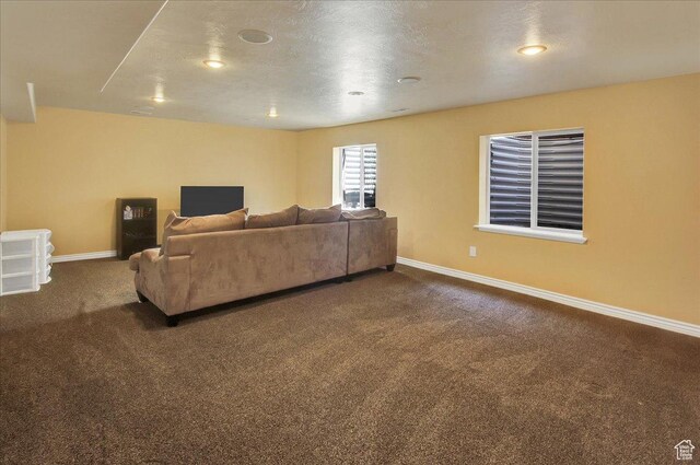 10716 N Hayes Cir, Cedar Hills, UT 84062 - living room with baseboards and dark colored carpet