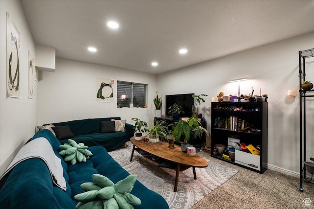 781 N 950 W, Orem, UT 84057 - living room with baseboards, carpet flooring, and recessed lighting