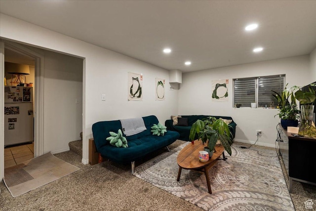 781 N 950 W, Orem, UT 84057 - living area with recessed lighting, carpet floors, and baseboards