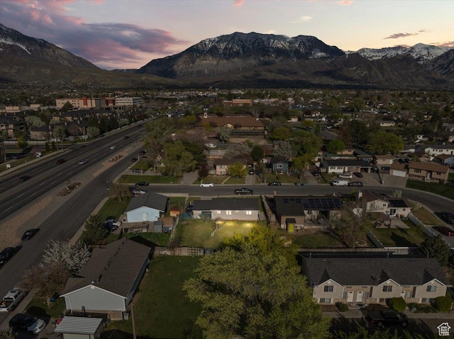 781 N 950 W, Orem, UT 84057 - aerial view at dusk with a mountain view and a residential view