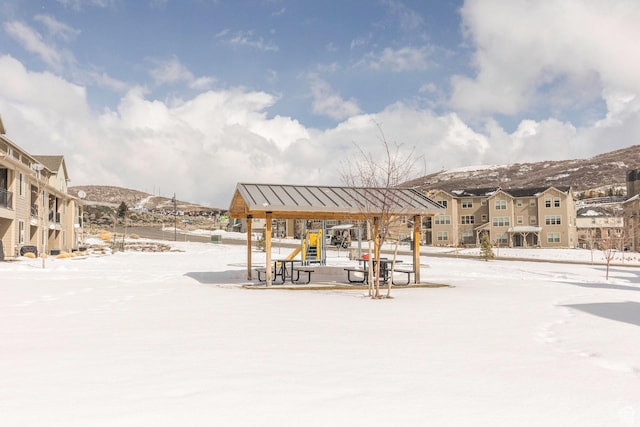 1052 W Cattail Ct Unit E1, Kamas, UT 84036 - surrounding community with playground community and a mountain view