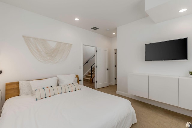 1052 W Cattail Ct Unit E1, Kamas, UT 84036 - bedroom featuring recessed lighting, visible vents, baseboards, and light carpet