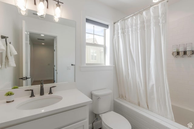 1052 W Cattail Ct Unit E1, Kamas, UT 84036 - bathroom with vanity, toilet, shower / bath combo, and visible vents