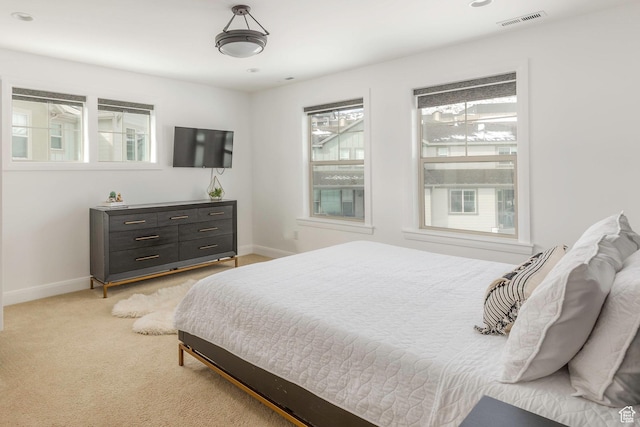 1052 W Cattail Ct Unit E1, Kamas, UT 84036 - bedroom with visible vents, baseboards, and light colored carpet