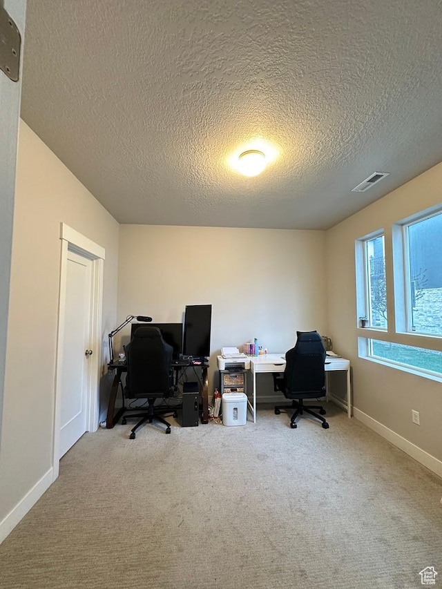 413 S 980 W, American Fork, UT 84003 - carpeted office featuring baseboards, a textured ceiling, and visible vents