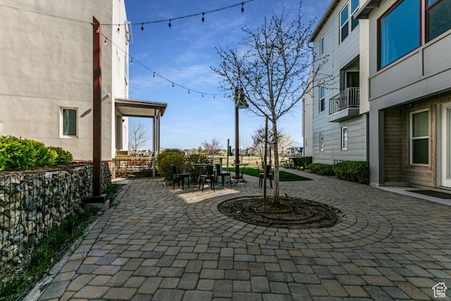 view of patio featuring outdoor dining space