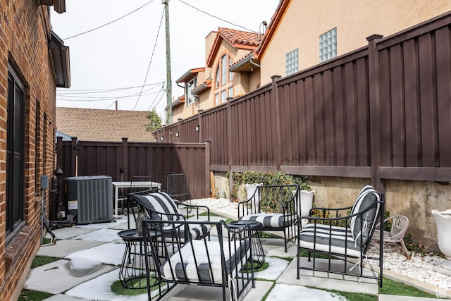 79 E Hillside Ave, Salt Lake City, UT 84103 - view of patio with a fenced backyard and central AC unit