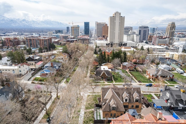 79 E Hillside Ave, Salt Lake City, UT 84103 - drone / aerial view featuring a view of city and a mountain view