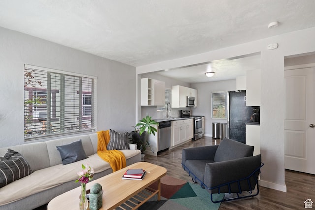 922 N Colorado St, Salt Lake City, UT 84116 - living area with dark wood finished floors and baseboards