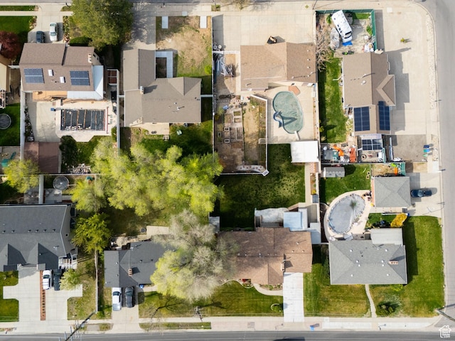 bird's eye view with a residential view
