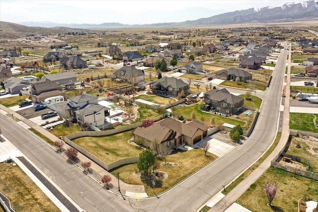 2630 E Riley Dr N, Eagle Mountain, UT 84005 - birds eye view of property featuring a residential view and a mountain view