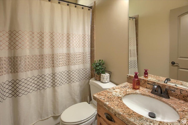 2630 E Riley Dr N, Eagle Mountain, UT 84005 - bathroom with toilet, vanity, and a shower with curtain